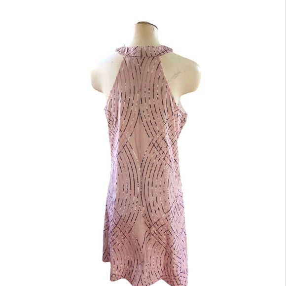 NWT Print Sleeveless Halter Sheath Above the Knee Causal Dress Size Medium - Picture 6 of 8